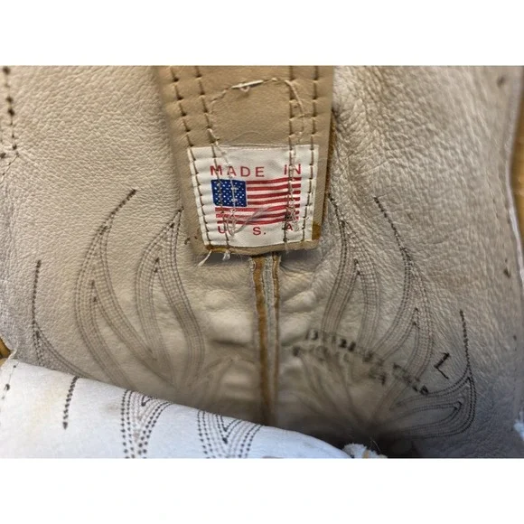 Womens Size 6 B Olathe Exotic Eel Skin Brown Leather Western Cowboy Boots - Picture 14 of 16